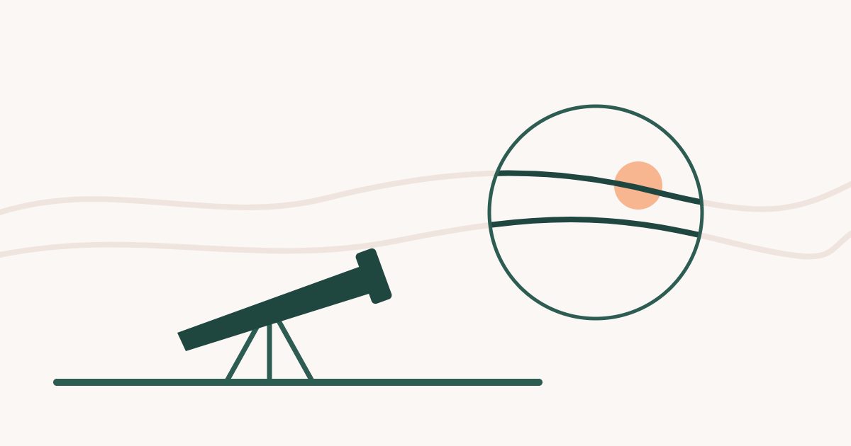 Une longue-vue tournée vers un horizon net, le reste du paysage inchangé, image de ce que le coaching de manager modifie